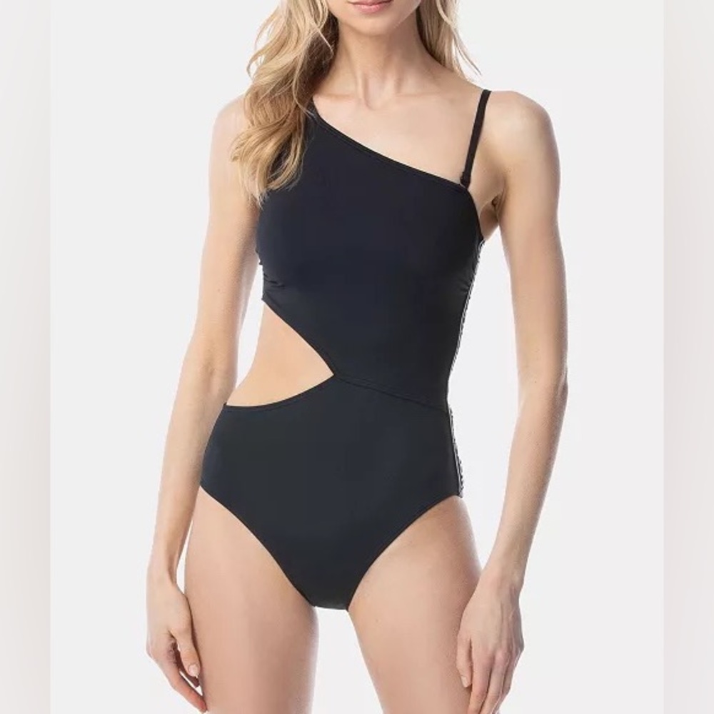 MICHAEL MICHAEL KORS
Logo Cutout One-Piece Swimsuit sz 10